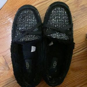 Ugg slippers. Black and white